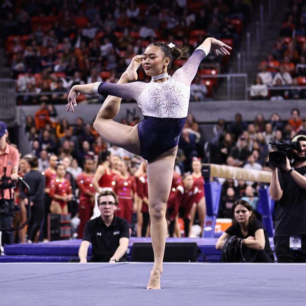 Sunisa Lee during the gymnastics meet between the Auburn Tigers and Arkansas Razorbacks at Neville Arena in Auburn, AL on Friday, Jan 20, 2023. Alabama News