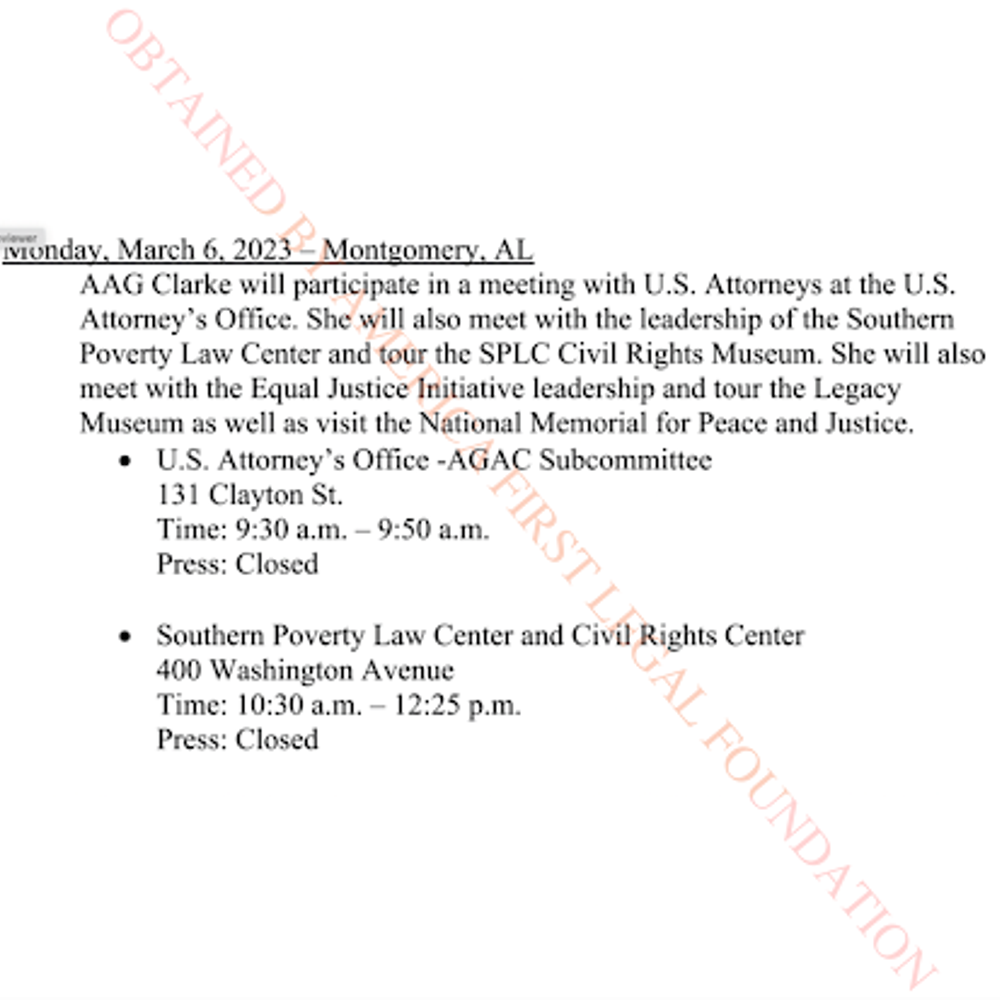 America First Legal SPLC Visit Alabama News