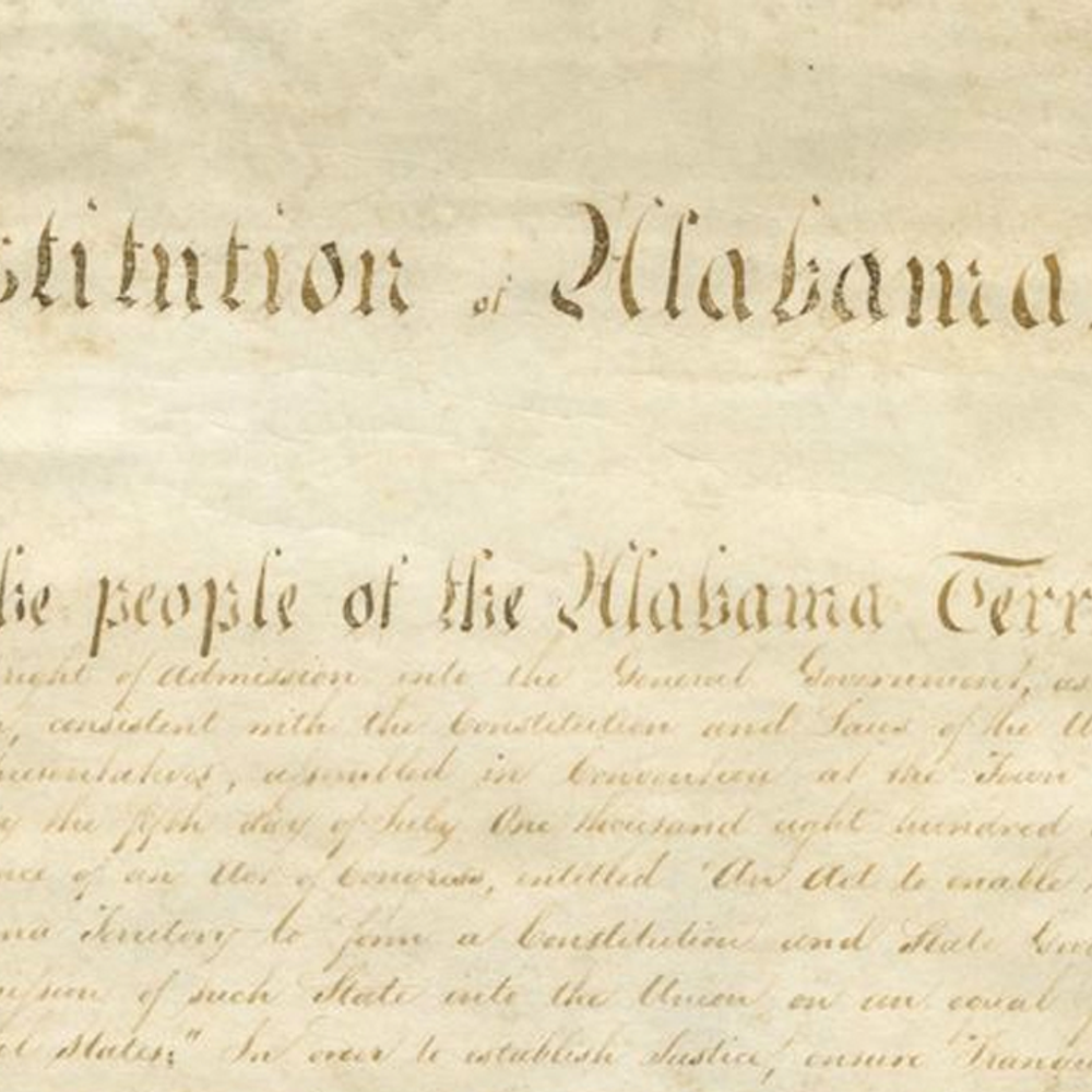 The 1819 Alabama Constitution Image from the Alabama Department of Archives and Historypng Alabama News