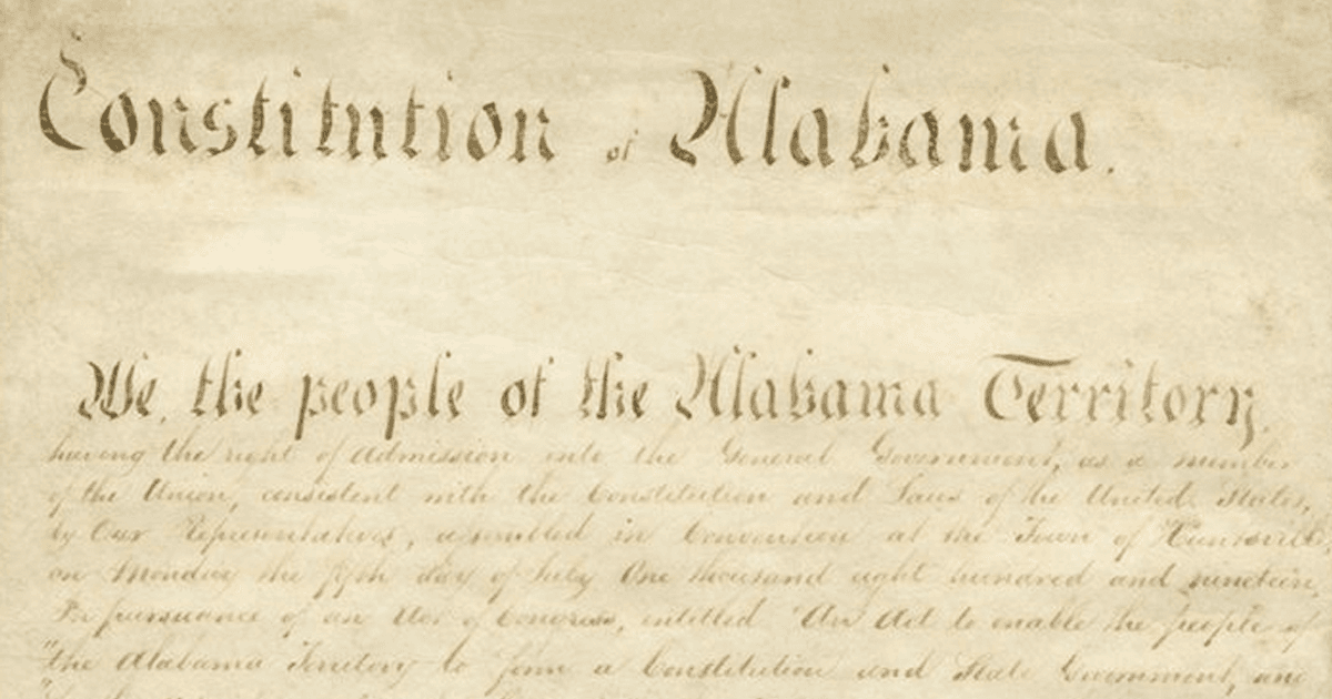On this day in 1819 Alabama’s first constitutional convention convenes