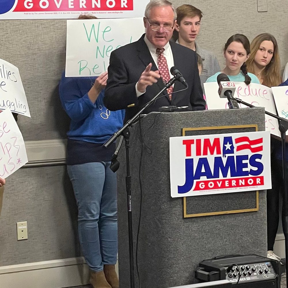 Tim James at Press Conference 2 Alabama News