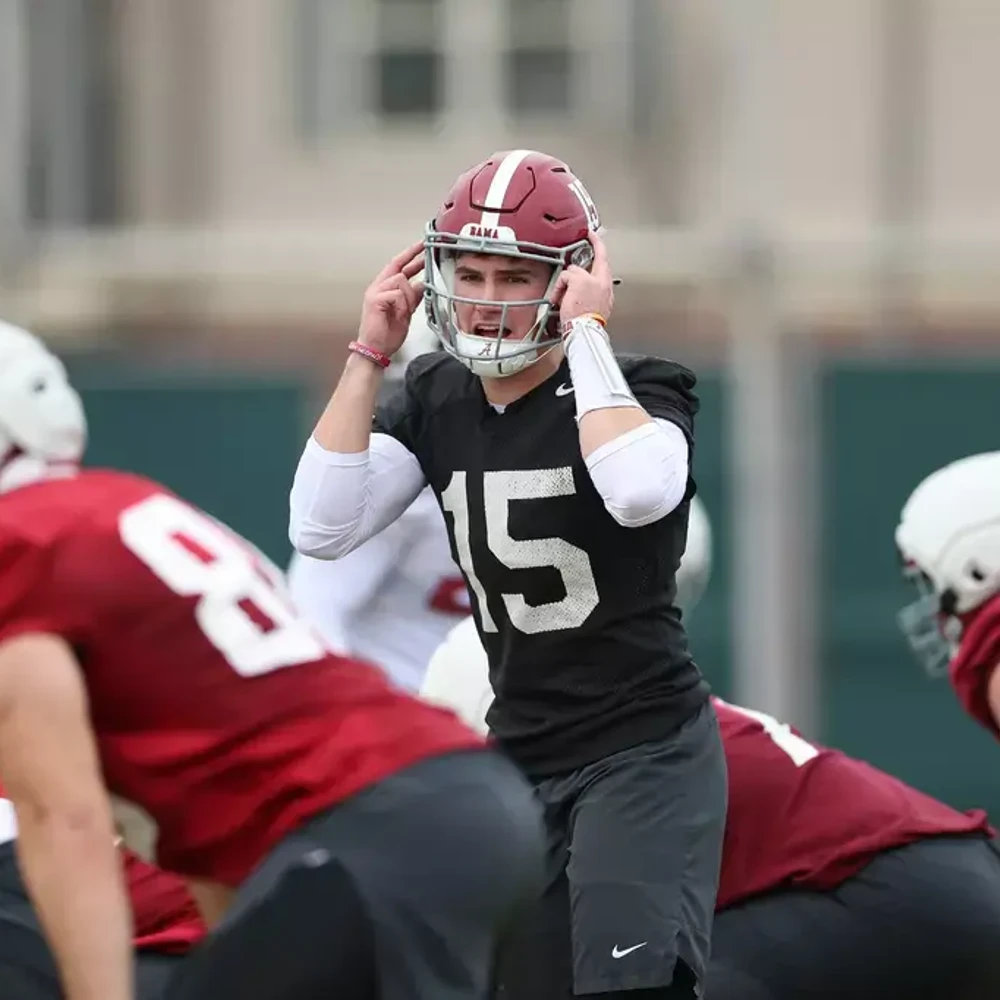 Ty Simpson Alabama Football Spring Practice 1 Alabama News