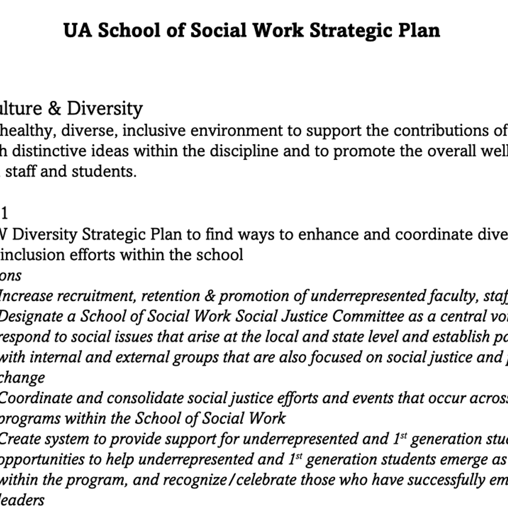 UA Schoolof Social Work Alabama News