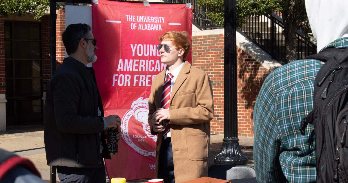 'Deport Every Illegal: Change My Mind' University of Alabama YAF…
