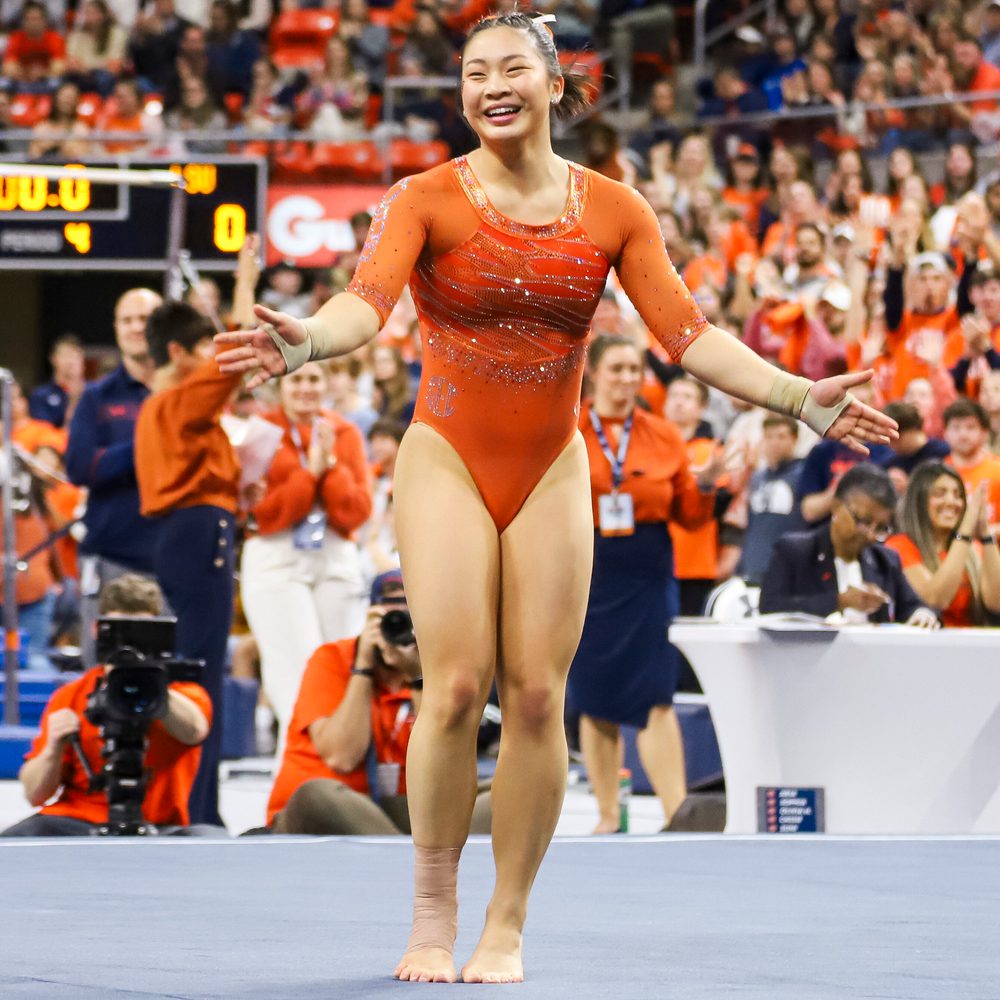 Sophia Groth during Auburn's meet vs. LSU. (Zach Bland / Auburn Athletics) Alabama News