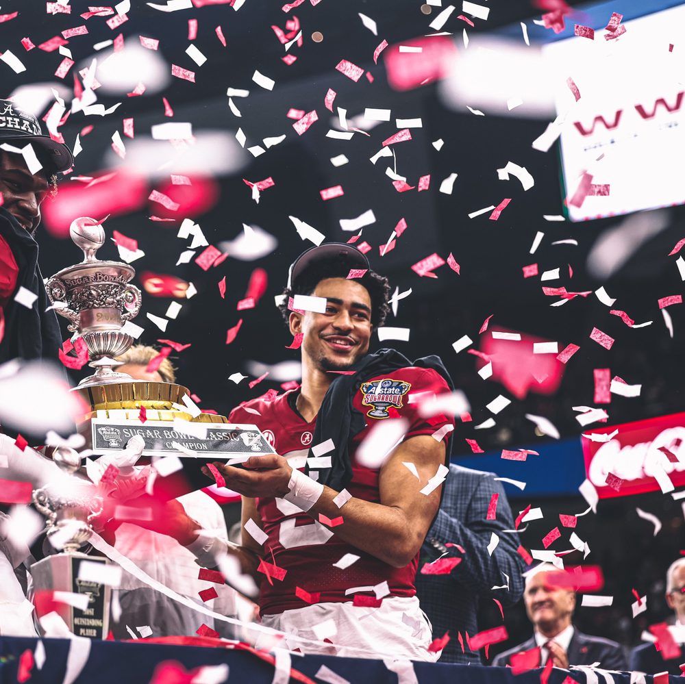 Will Anderson Bryce Young Sugar Bowl Trophy Twitter Alabama FTBL Alabama News