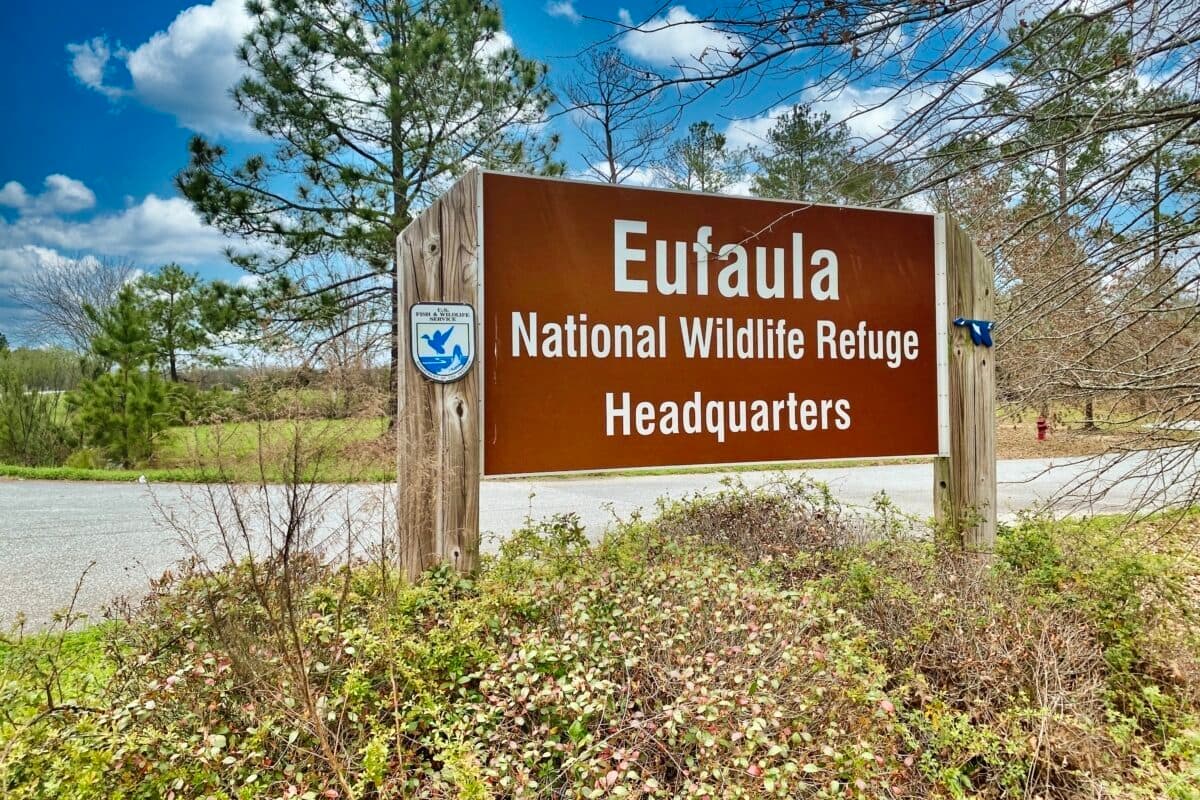 Eufaula National Wildlife Refuge sign