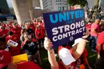 United Auto Workers members attend a rally in Detroit, Friday, Sept. 15, 2023. The UAW is conducting a strike against Ford, Stellantis and General Motors. ( Alabama News