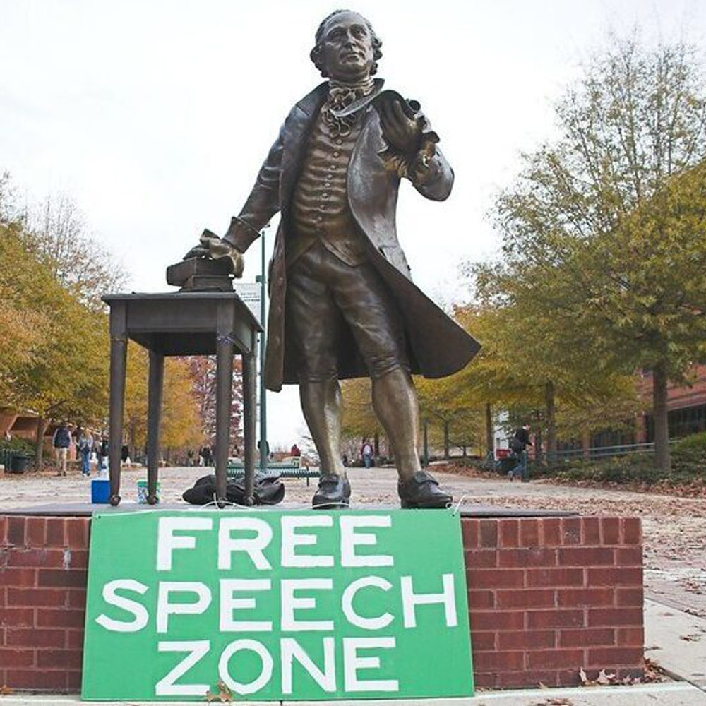 Alabama political news free speech zone Alabama News