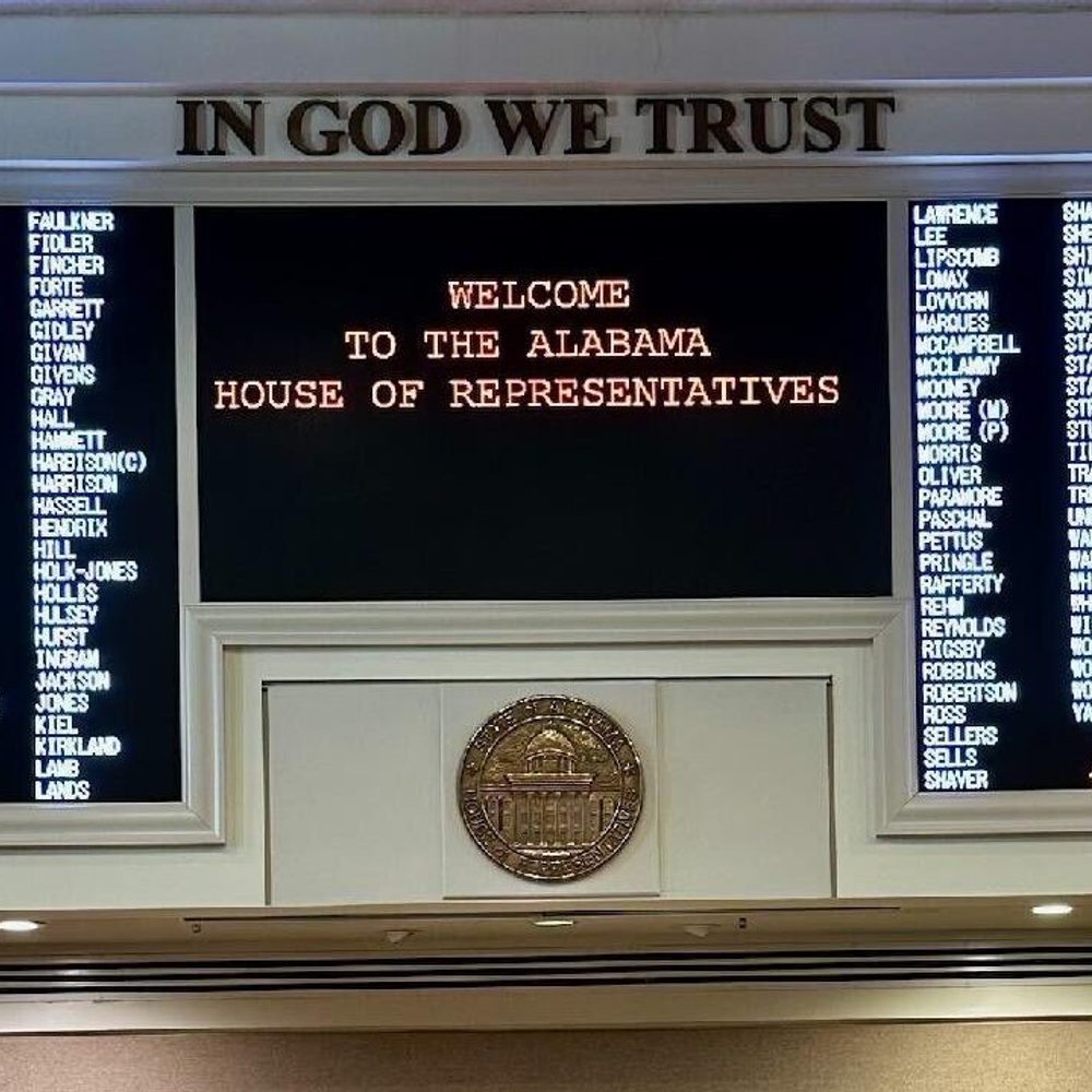 In God we trust house sign Alabama News