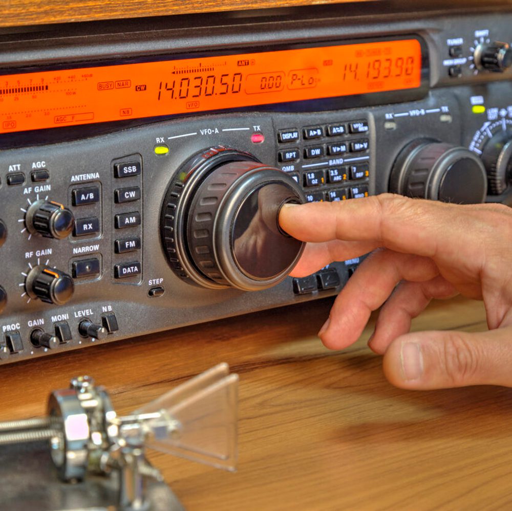 Modern high frequency radio amateur transceiver closeup Alabama News