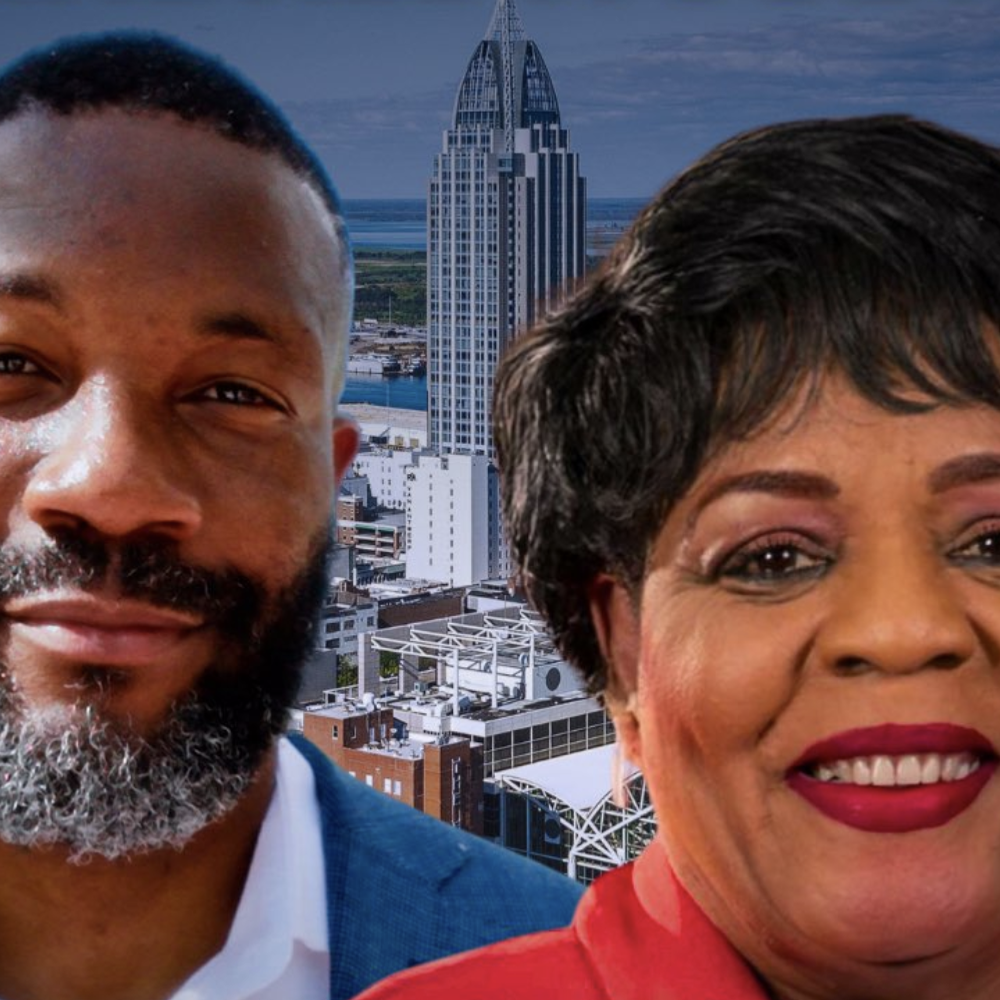 Birmingham Mayor Randall Woodfin (left) and Mobile mayoral candidate Barbara Drummond (right). Photo: Randall Woodfin (X). Alabama News