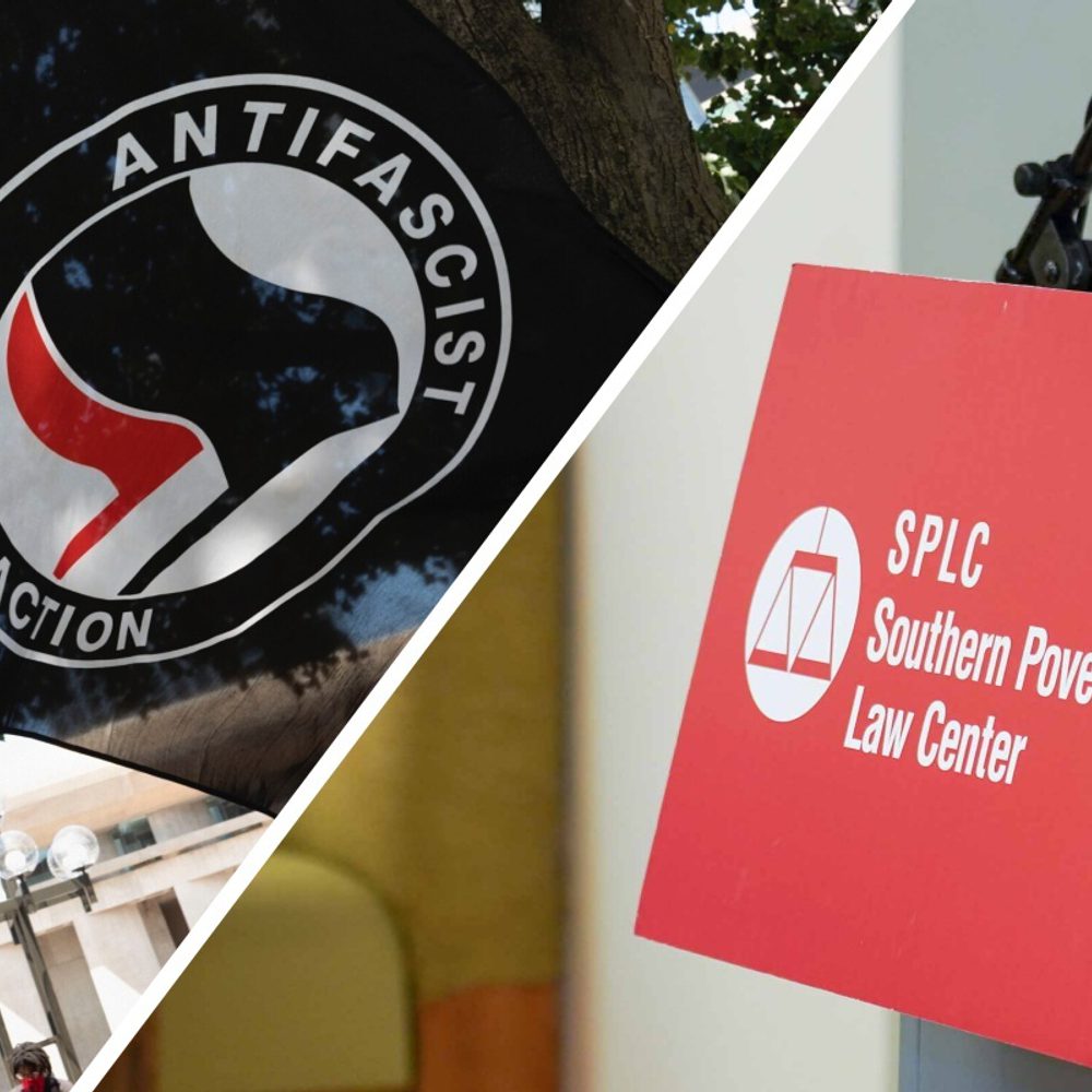 Antifa, SPLC logo Alabama News