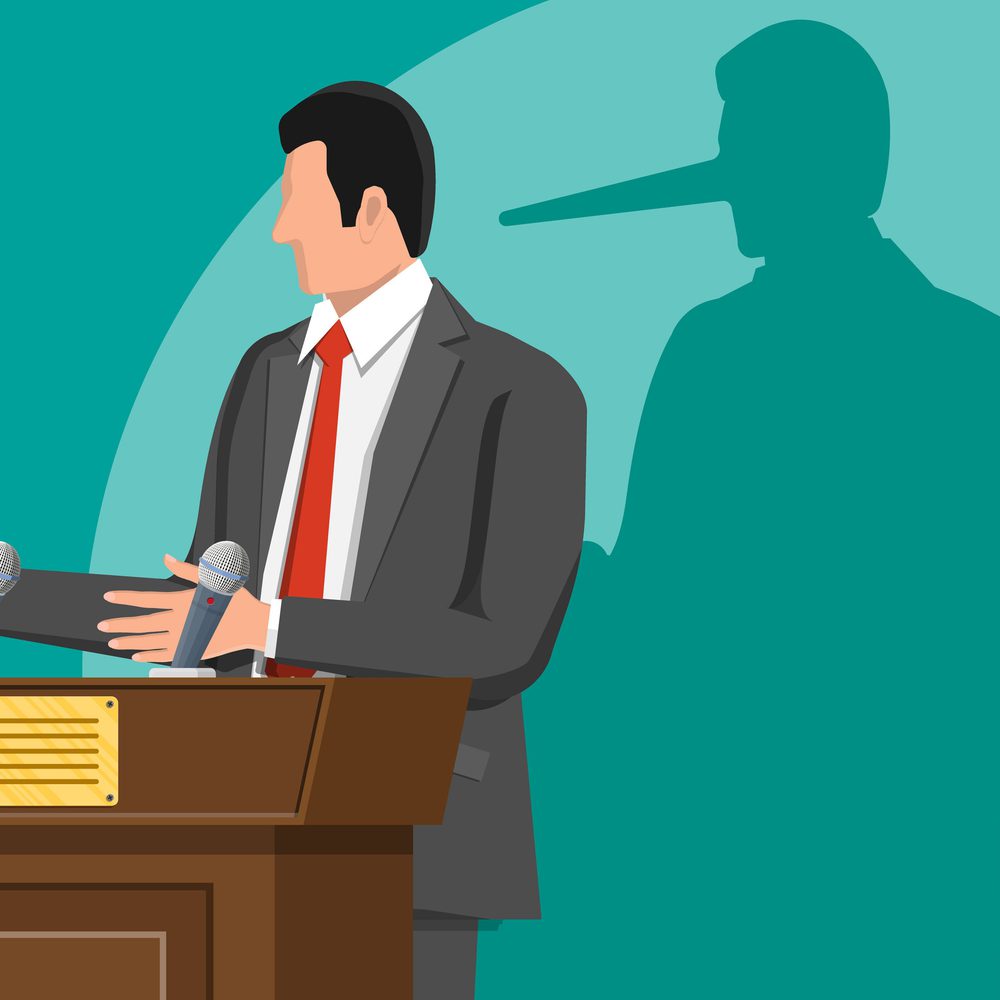 Businessman with long nose shadow on wall Alabama News