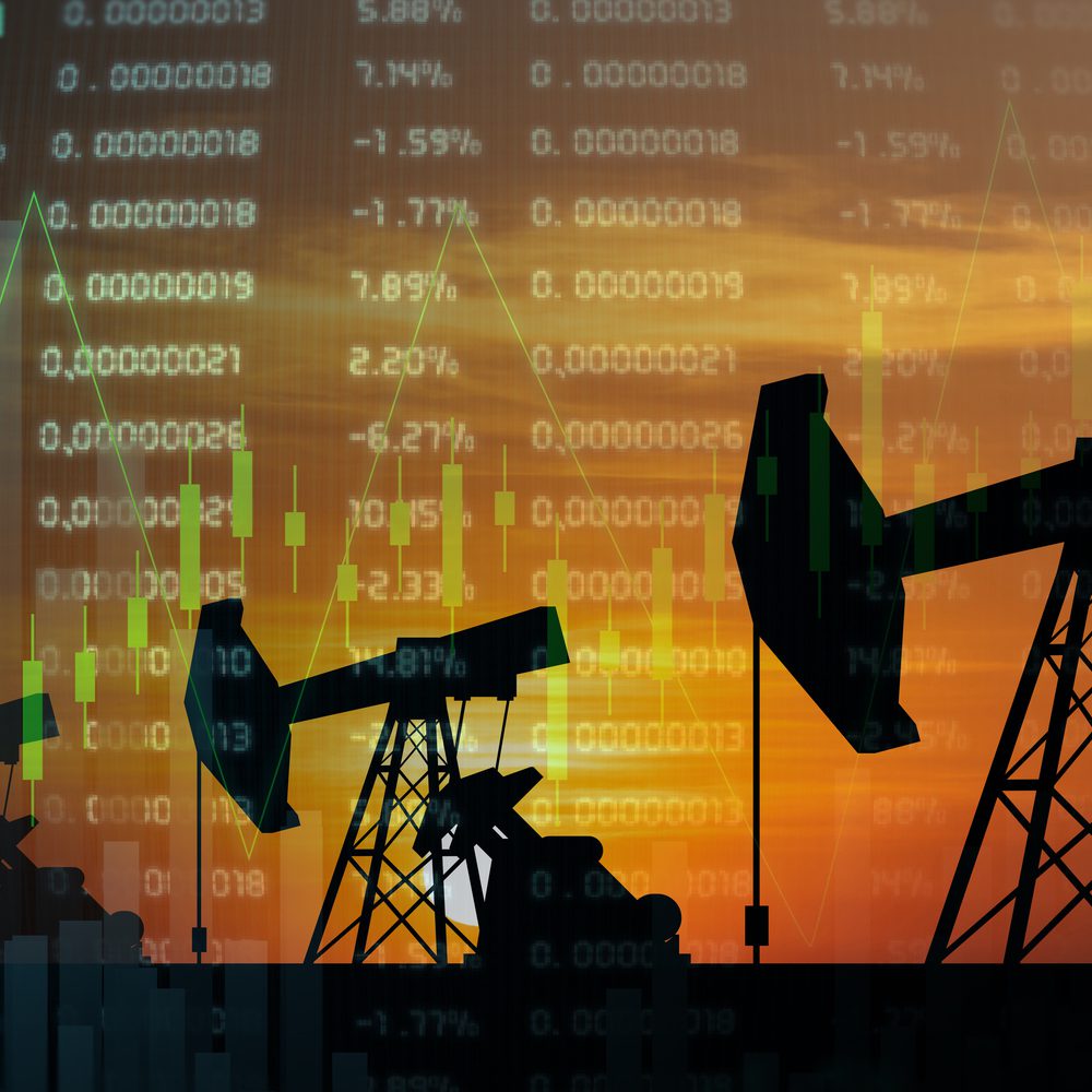 Oil pumps and graph stock Alabama News