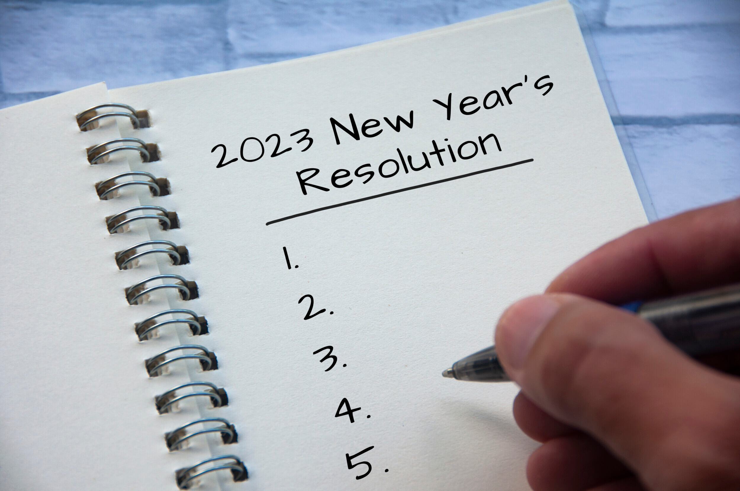 2023 new year's resolution list