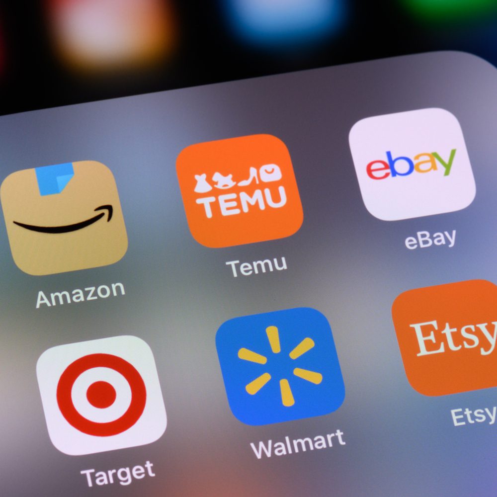 Online Retailers - Amazon, Temu, eBay, Target, Walmart and Etsy. stock photo Alabama News