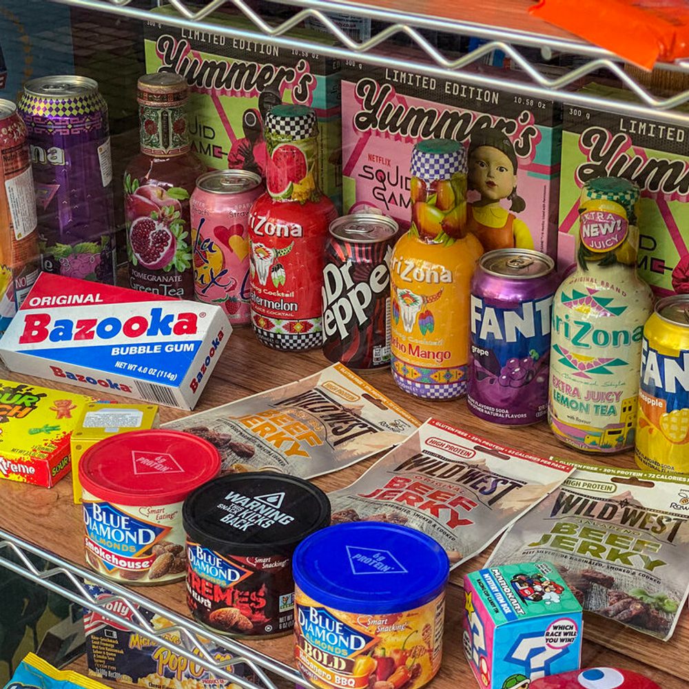 American snack food for sale at store window stock photo/ candy, soda Alabama News