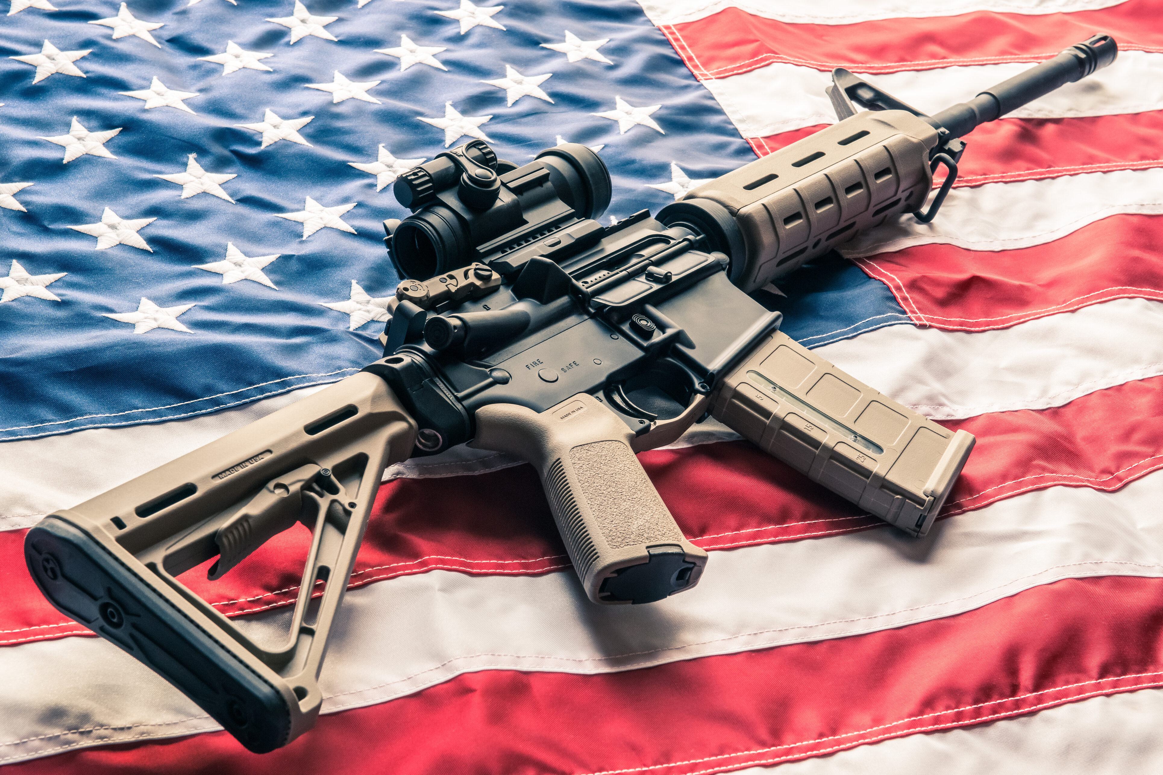 AR-15 American flag gun