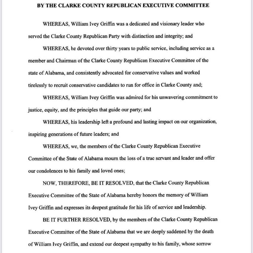 Iveygriffinresolution Alabama News