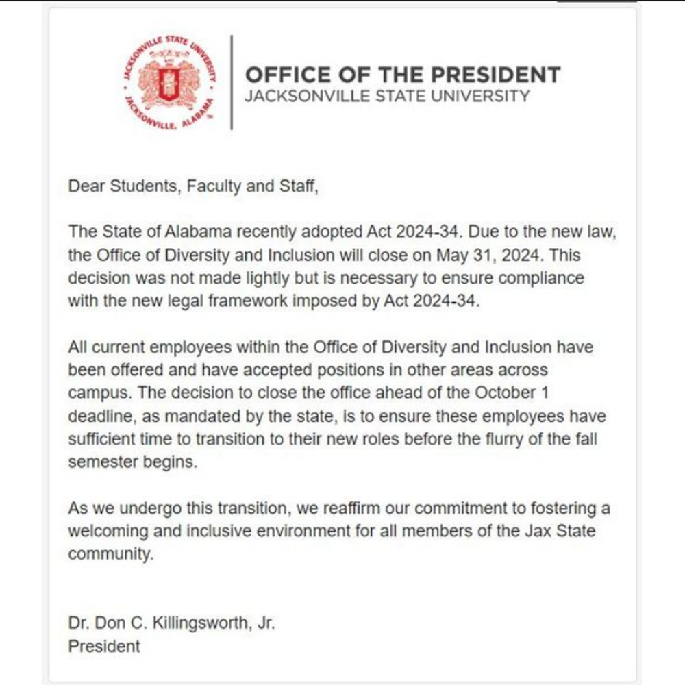 Jacksonville state university dei Alabama News