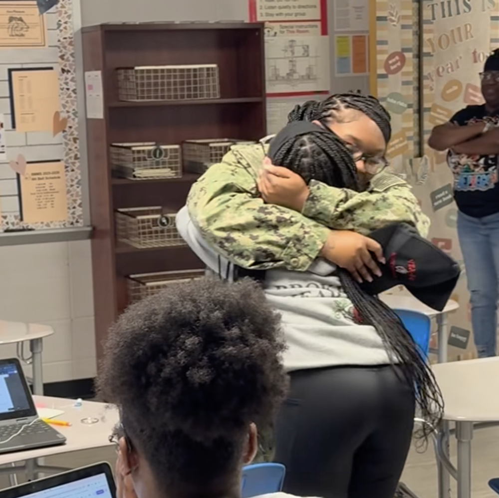 Lelathis McGlaurin returned home from active duty to surprise her daughter at Bay Minette Middle School. Alabama News
