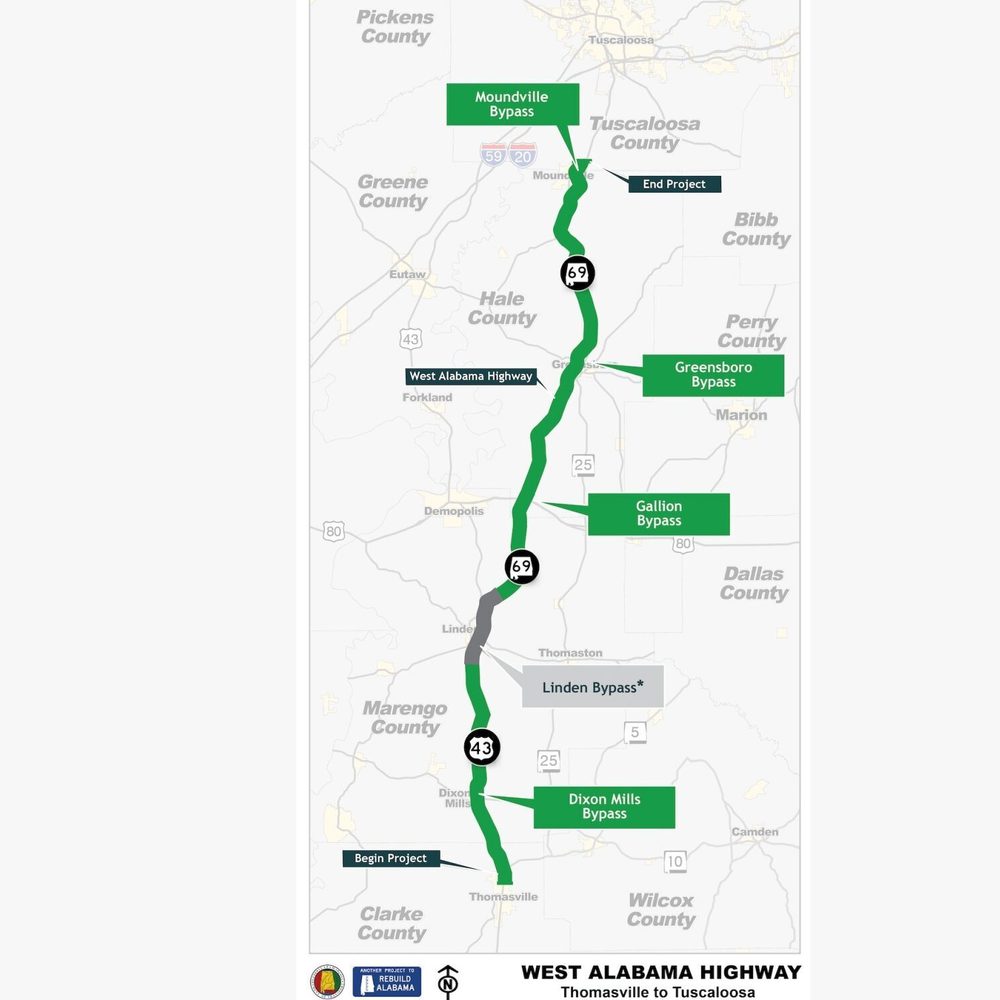 West Alabama Corridor map Alabama News
