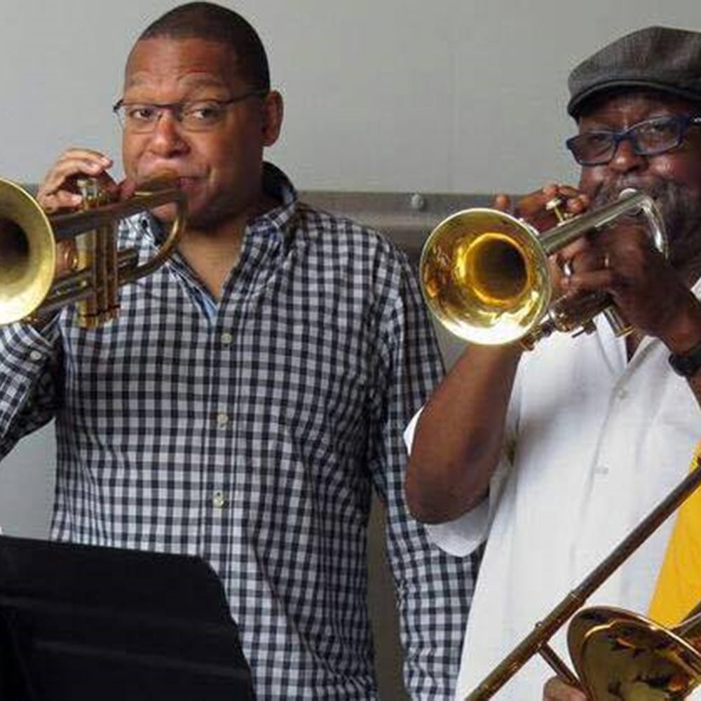Hosea London with Wynton Marsalis. Photo: London Facebook Alabama News