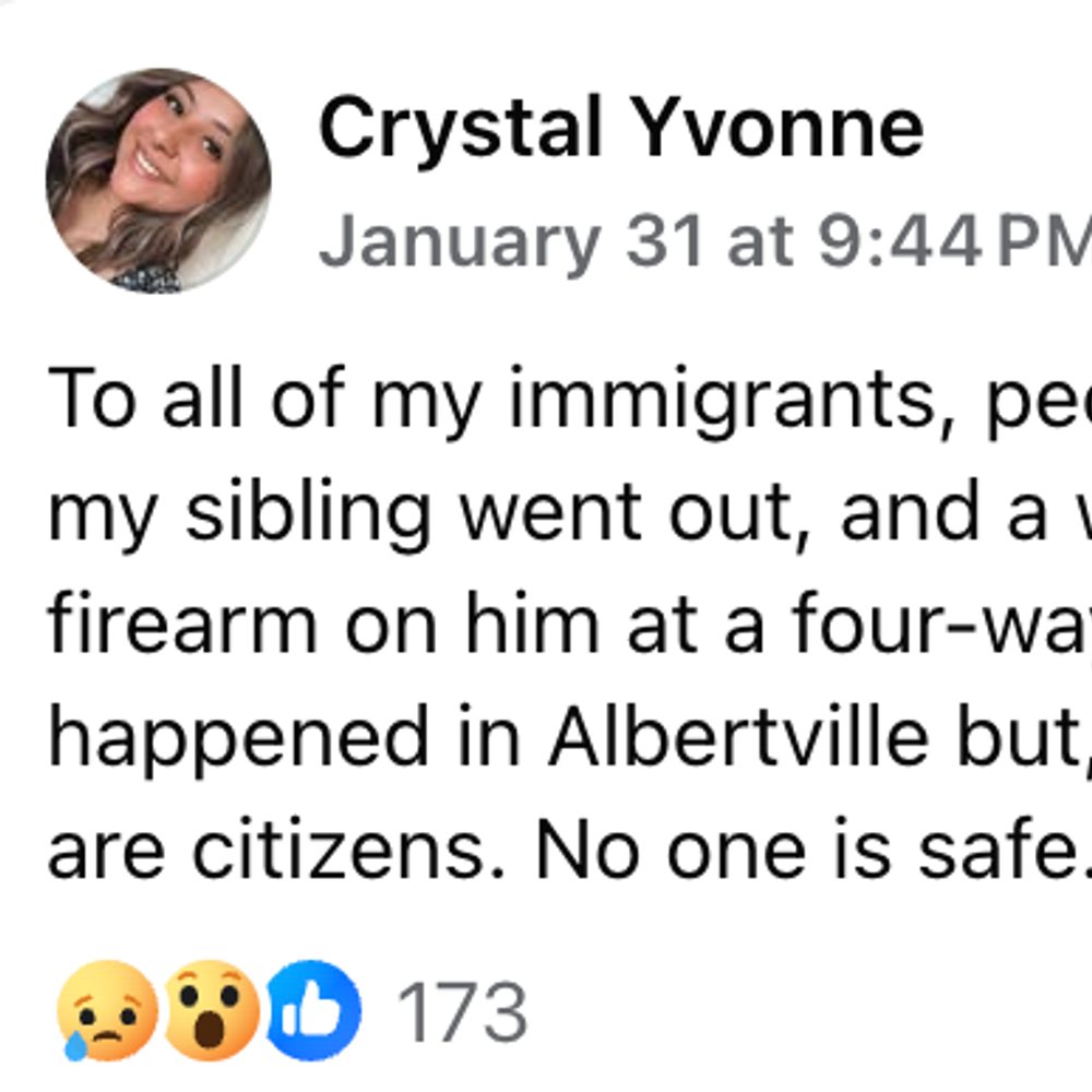 Crystal Yvonne FB post Alabama News